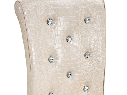 Elegant Design Alligator Skin Upholstered Dining Chairs