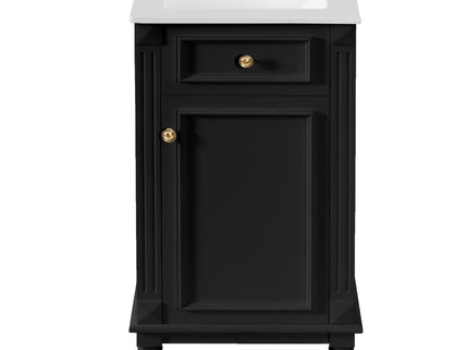 Bathroom Vanity With Sink, Soft-Closing Door, Adjustable Shelf