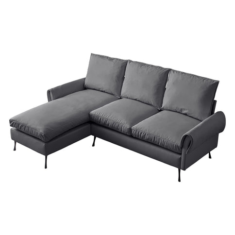 Modern Sectional Technical L-Shaped Sofa Couch With Reversible Chaise Lounge