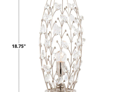 Crystal - Buds Contemporary Uplight Lamp - Polished Nickel / Clear Crystal