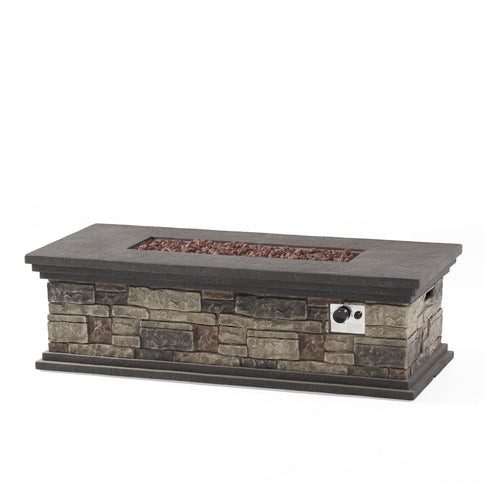 Fire Pit With Lightweight Concrete And Steel Frame