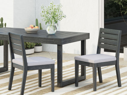 Outdoor Armless Dining Chair With Cushions