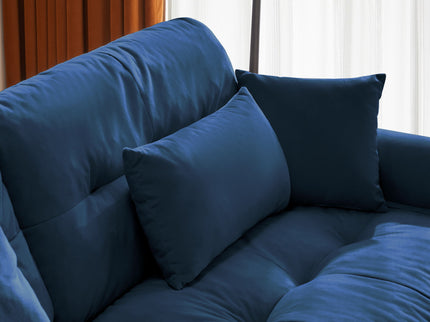 Modern Oversize Sofa With Cloud Like Comfort, Featuring Waist And Throw Pillows