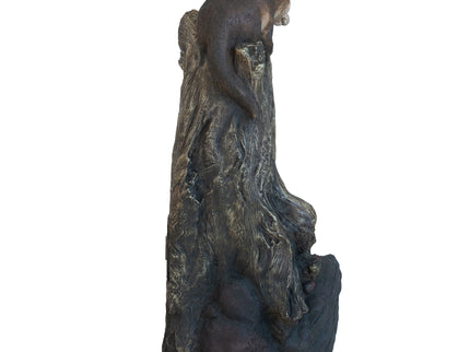 Decorative Water Foutain With Otter Design, With Light And Pump, For Indoor And Outdoor - Brown