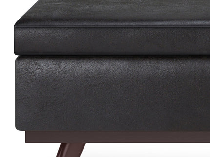 Owen - Lift Top Large Coffee Table Storage Ottoman, Mid Century Style