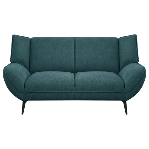 Logan - Flared Arm Loveseat Lounge Sofa - Teal Blue
