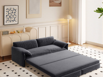 Queen Pull Out Sofa Bed With Side Storage