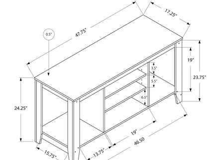 TV Stand, Console, Media Entertainment Center, Versatile Storage Shelves