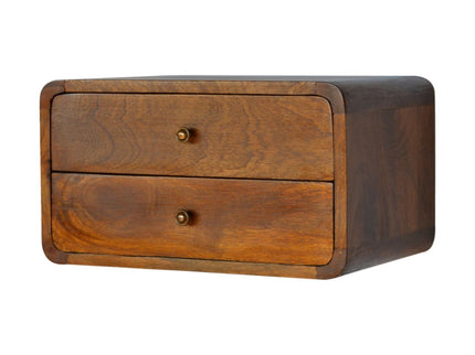 Curved Wall Mounted Bedside Nightstand