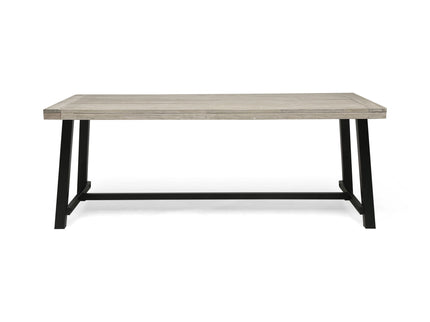 Equilibrium - Outdoor Dining Table With Wooden Frame And Slat Top