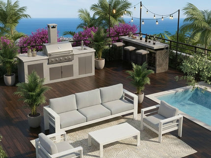 Outdoor Patio Set With All-Weather Thick Cushions