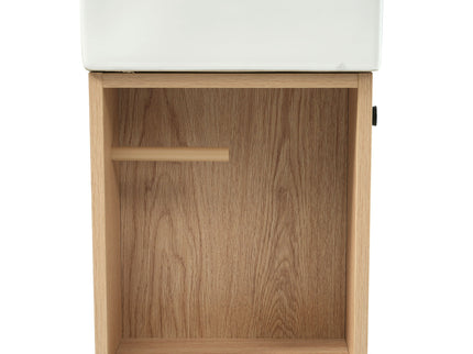 Bathroom Vanity With Sink, Freestanding Wood Grain Cabinet With Storage