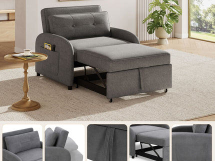 3 In 1 Convertible Sleeper Sofa Bed For Living Room