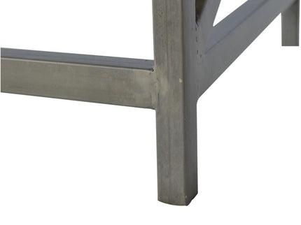 Cross Metal Coffee Table - Pewter