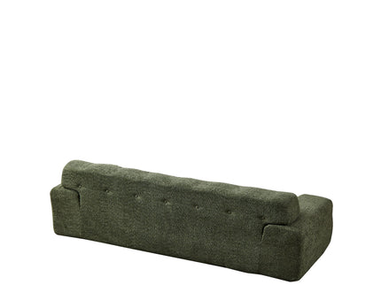 Cloud Series Minimalist Button Tufted Square Arm 3 Seater Sofa