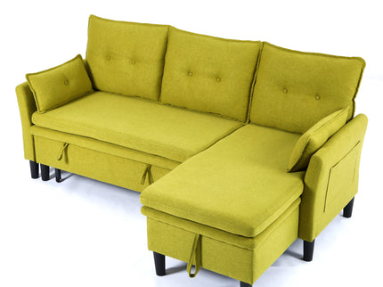 L-Shaped Reversible Chaise Sectional Sofa With Storage