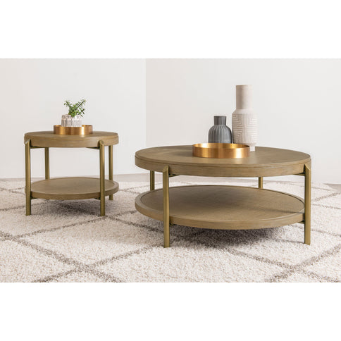 Benson - Round Table With Storage Shelf