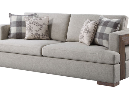 Niamey - Sofa With 4 Toss Pillows - Walnut