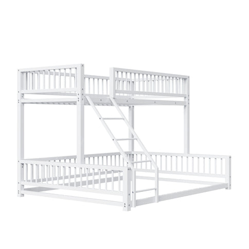 Bunk Bed With Ladder And Safety Guardrails