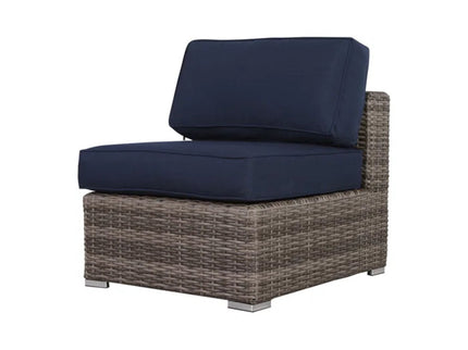 Wicker Seating Group Set With Table And Cushions