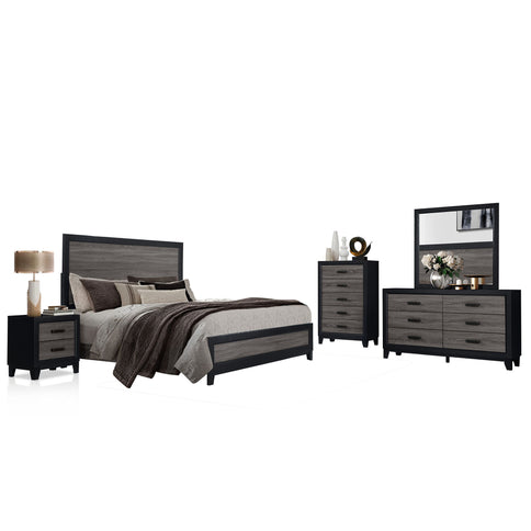 Soluto - Nightstand - Gray / Black