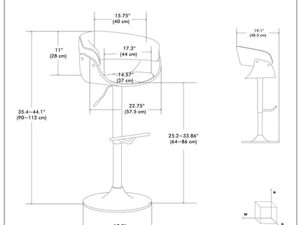 Sheldon - Upholstered Adjustable Swivel Bar Stool