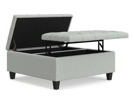 Harrison - Coffee Table Storage Ottoman Lift Top - Stone Gray