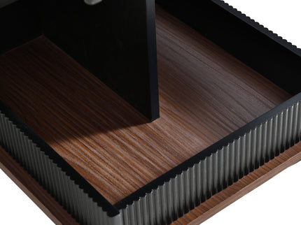 Adjustable End Table With Wheels, 360°Rotating Top And Storage Space