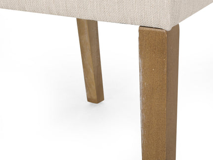Contemporary Dining Chair With Upholstered Seating And Tapered Legs