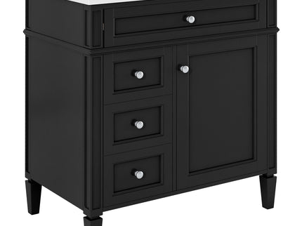 Bathroom Vanity With Top Sink, Storage Cabinet With 2 Drawers, Tip Out Drawer