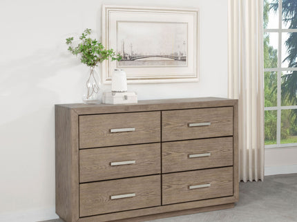 Gibbons - 6 Drawer Dresser With Ample Storage - Brown