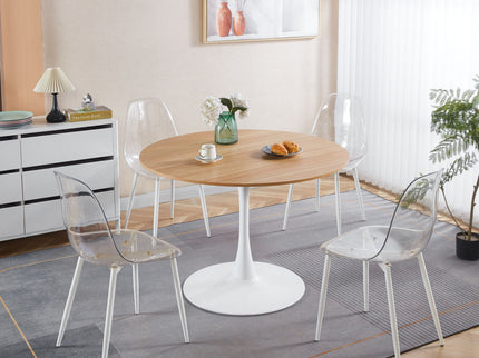 Mid-Century Tulip Dining Table With Round Top