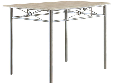 5 Piece Rectangle Dining Set With Tubing Base