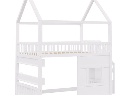 House Bed With Built-In LED Shelf Light