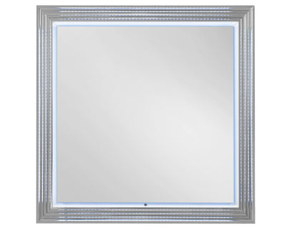 Moon - Marble Mirror With LED - White