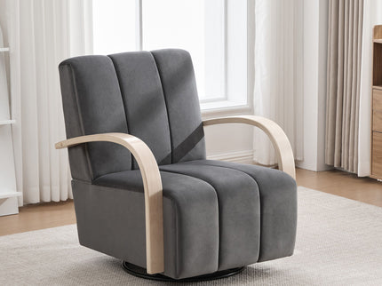 360° Swivel Accent Chair With Armrests