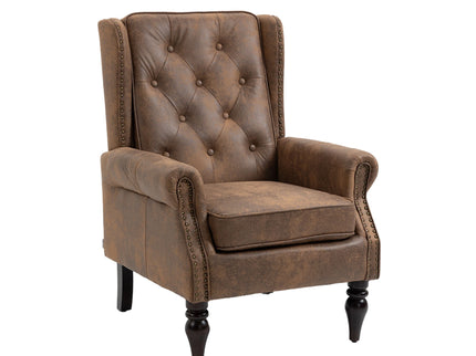 Modern Accent Armchair With Sturdy Wood Legs