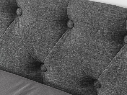 Upholstered Tufted Daybed With 2 Drawers, Waved Arms