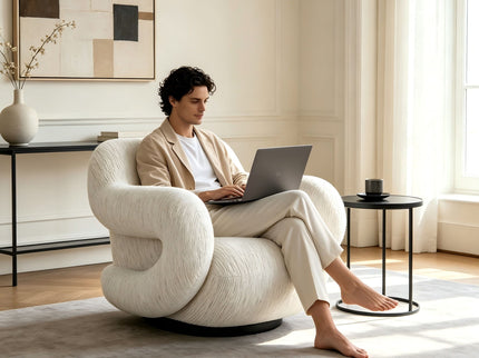 Swivel Chair - Light Gray