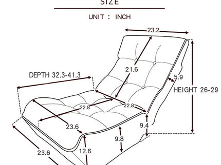 Reclining Japanese Chair Lazy Sofa Tatami Balcony Adjustable Chair