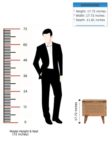 Larissa - Lid Up Storage Stool - Oak