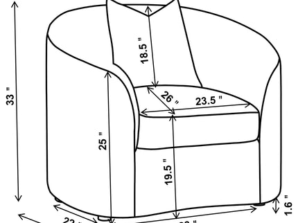 Rory - Sloped Arms Living Room Set