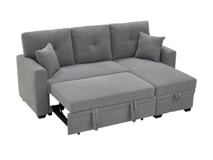 Sleeper Sectional With Pull Out Bed, Reversible Chaise