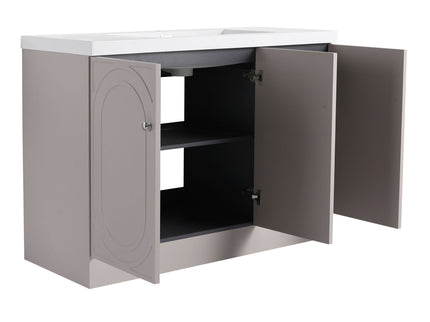 Contemporary Freestanding Bathroom Vanity With Resin Sink & Soft-Close Cabinet Doors