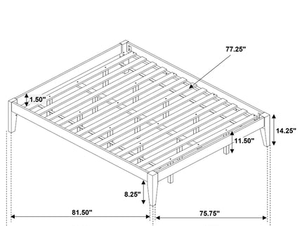 Redmond - Eastern King Platform Bed - Cappuccino