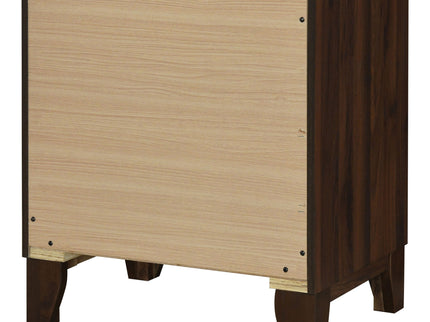 Anza - 2 Drawer Nightstand Bedside Table With Smooth Storage - Walnut