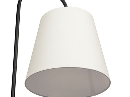 Seoul - Floor Lamp With Rotary Switch Wood Table Base - Black / White