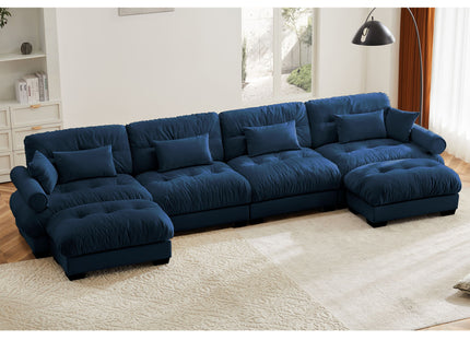 Super Comfort Oversized Modular Sectional Sofa With Movable Ottoman