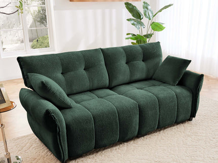 Modern Sofa & Pillows, Textured Cover, High Rebound Cushions