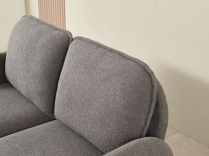 Loveseat Sofa Small Couch For Living Room, Sherpa Fabric Upholstered Loveseat Sofa Couch, Small Loveseat Sofa For Apartment, Bedroom